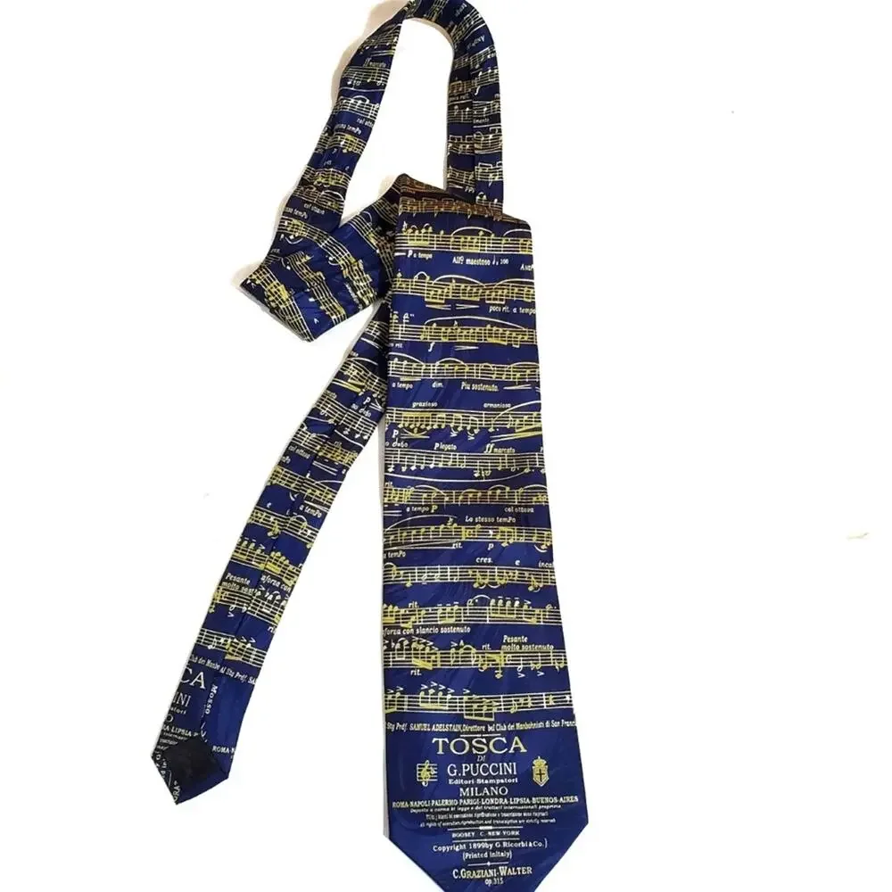 Museum Artifacts | Silk Music Sheet Note Tie